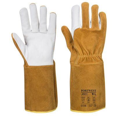 Portwest A521 TIG Ultra Welding Gauntlet Gloves 1#colour_brown