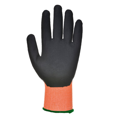 Portwest A625 Vis-Tex Cut Resistant PU Gloves 1#colour_orange-black 2#colour_orange-black