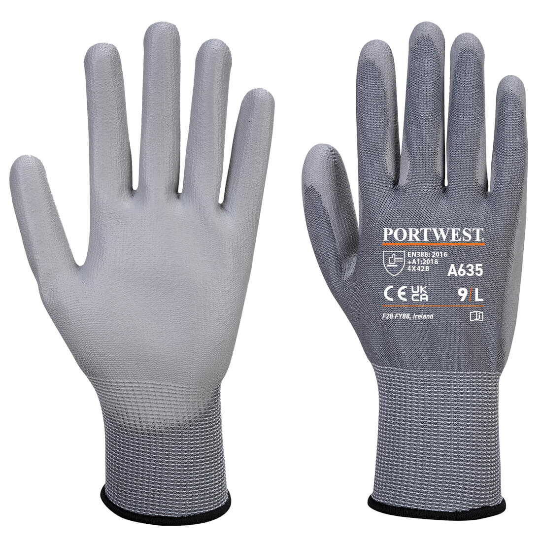 Portwest A635 Eco Cut Resistant Gloves 1#colour_grey