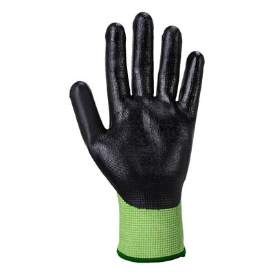 Portwest A645 Green Cut Resistant Nitrile Foam Gloves 1#colour_green-black 2#colour_green-black