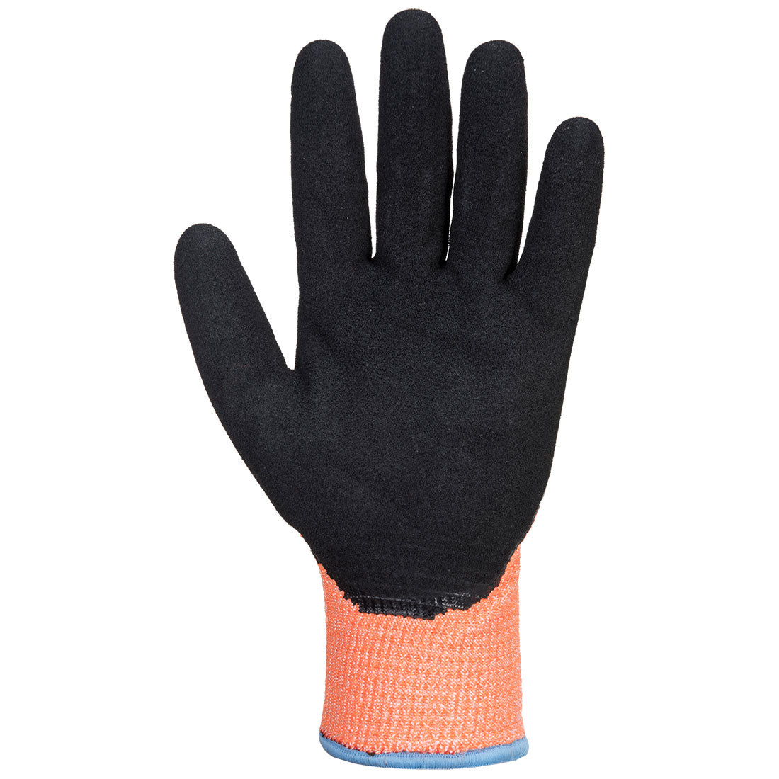 Portwest A646 Vis-Tex Winter Cut Resistant Nitrile Gloves 1#colour_orange-black 2#colour_orange-black