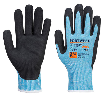 Portwest A667 Claymore AHR Cut Resistant Gloves 1#colour_blue-black