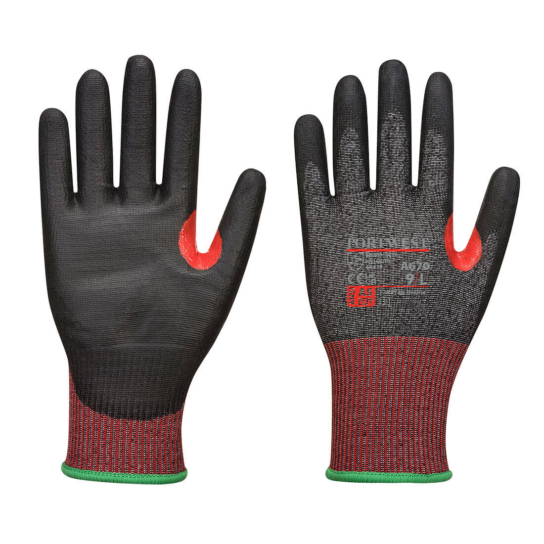 Portwest A670 CS AHR13 PU Cut Resistant Gloves 1#colour_black
