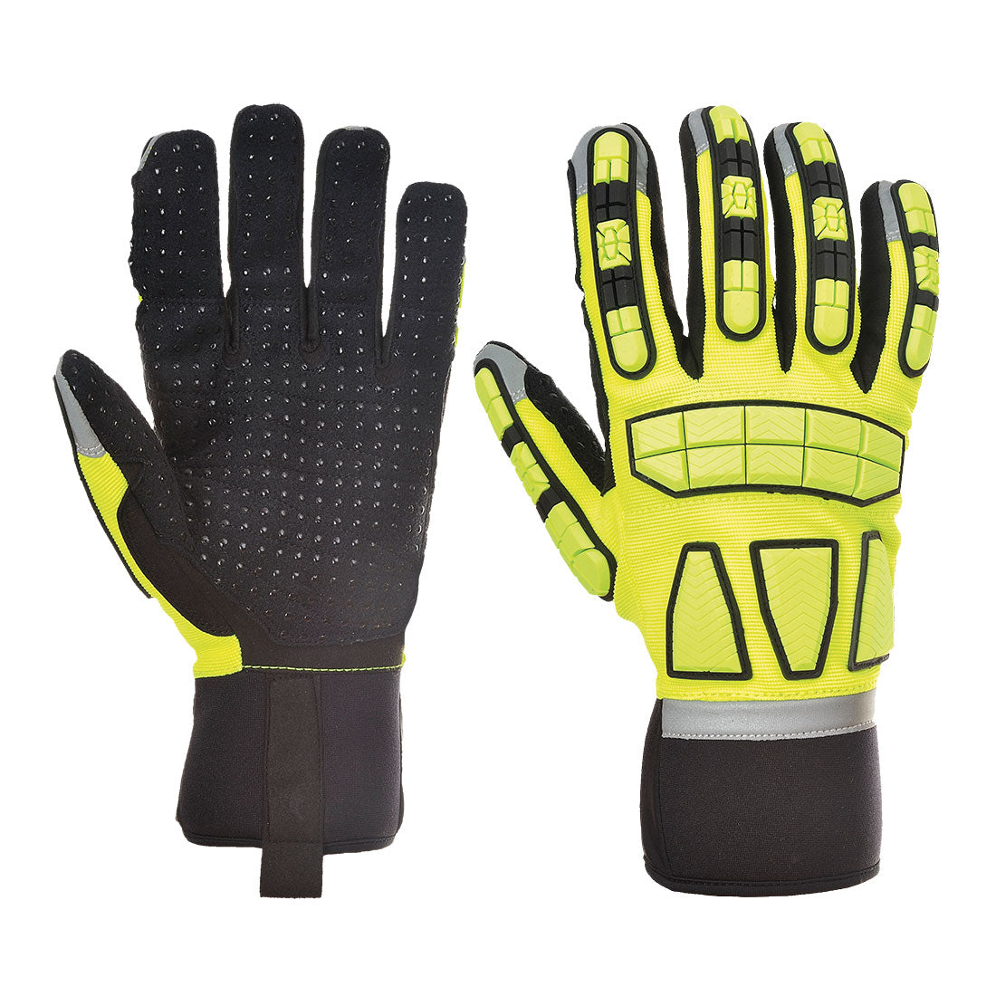 Portwest A724 Safety Anti Impact Gloves Unlined 1#colour_yellow