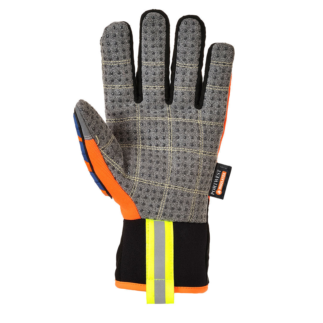 Portwest A726 Aqua-Seal Pro Watreproof Anti Impact Gloves 1#colour_orange-blue 2#colour_orange-blue