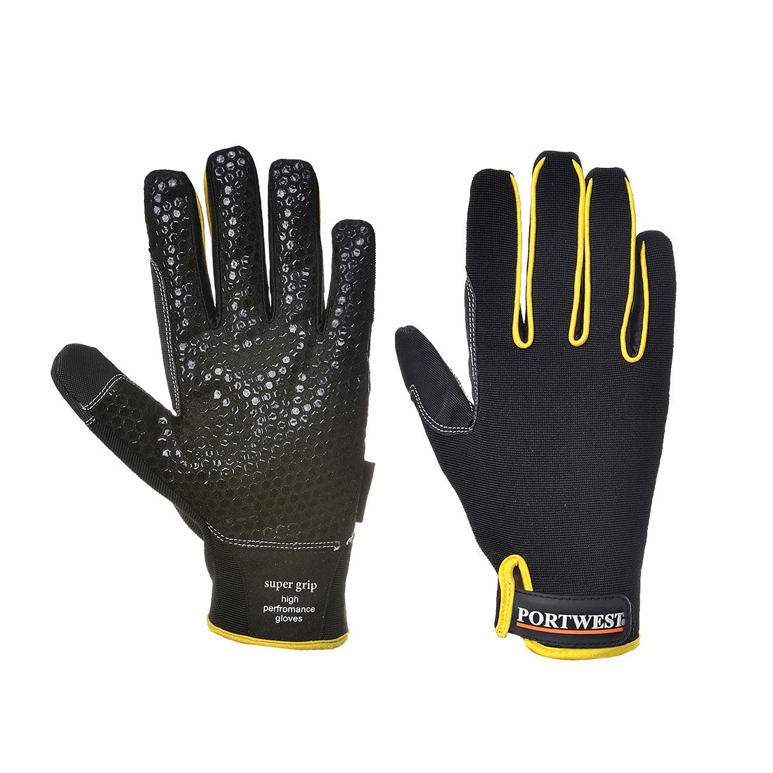 Portwest A730 Supergrip High Performance Gloves 1#colour_black