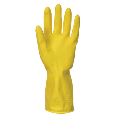 Portwest A800 Household Latex Gloves (240 Pairs) 1#colour_yellow 2#colour_yellow