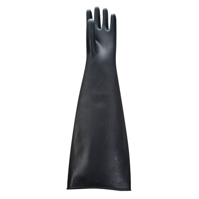 Portwest A803 Heavyweight Latex Rubber Chemical Gauntlet Gloves 600mm 1#colour_black 2#colour_black