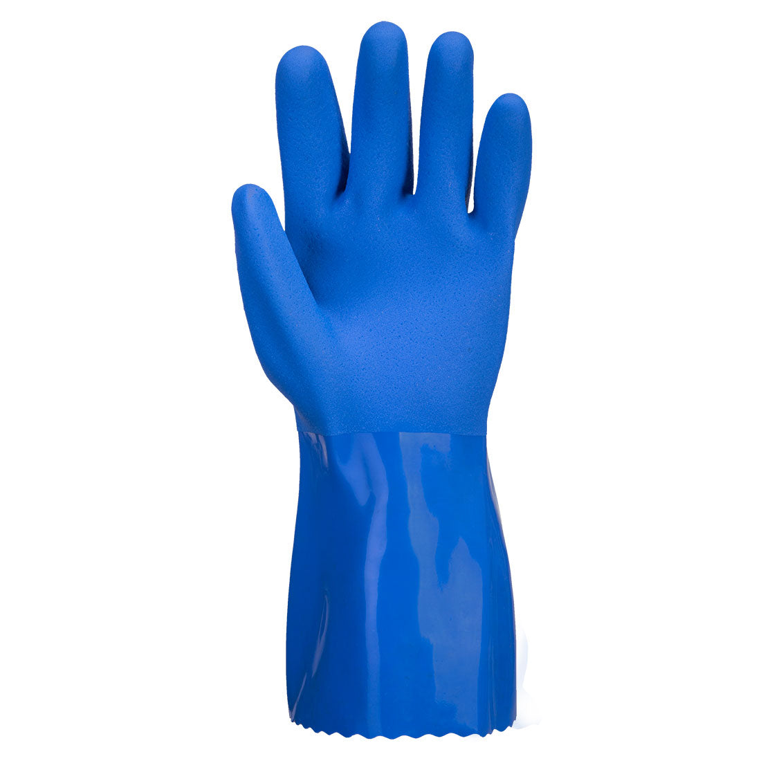 Portwest A881 Marine Ultra PVC Chemical Gauntlet Gloves 1#colour_blue 2#colour_blue