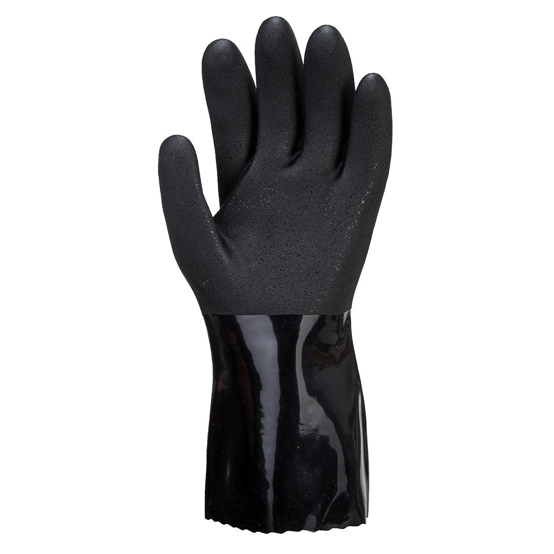 Portwest A882 ESD PVC Chemical Gauntlet Gloves 1#colour_black 2#colour_black