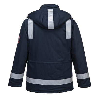 Portwest AF82 Araflame Insulated Flame Retardant Winter Jacket 1#colour_navy 2#colour_navy 3#colour_navy