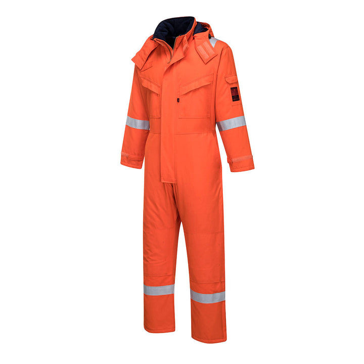 Portwest AF84 Araflame Insulated Flame Retardant Winter Coveralls 1#colour_orange 2#colour_orange