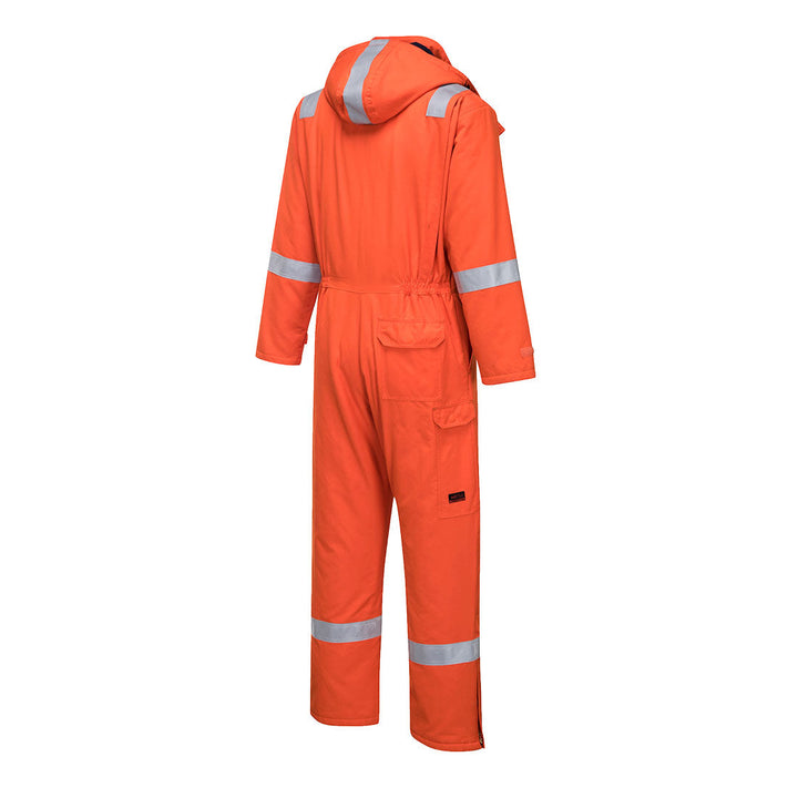 Portwest AF84 Araflame Insulated Flame Retardant Winter Coveralls 1#colour_orange 2#colour_orange 3#colour_orange