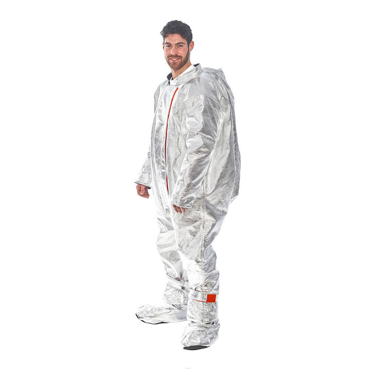 Portwest AM20 Proximity Flame Retardant Coveralls Silver Lifestyle1#colour_silver