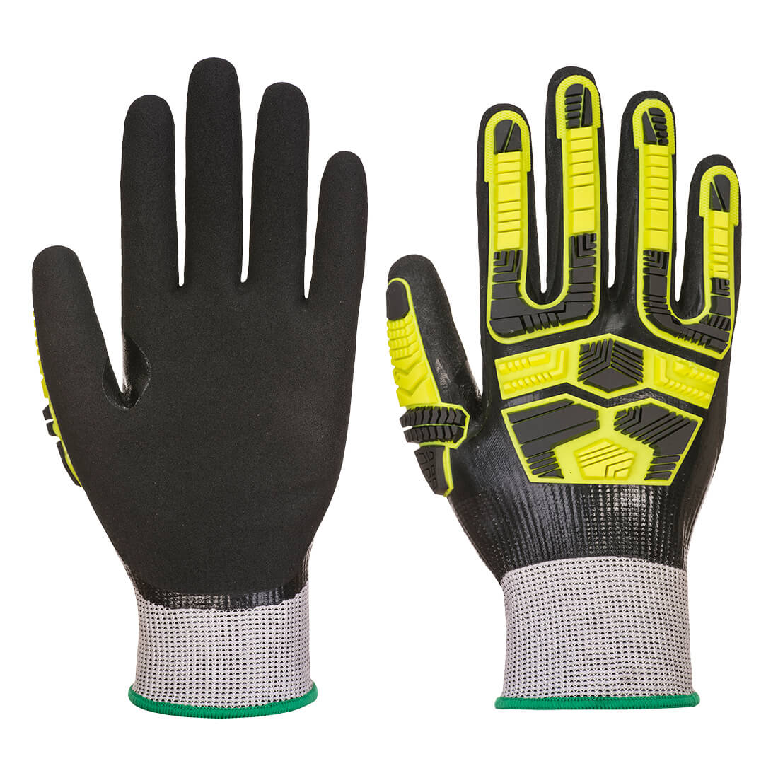 Portwest AP55 Waterproof HR Cut Resistant Impact Gloves 1#colour_grey-black