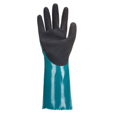 Portwest AP60 Sandy Grip Lite Chemical Gauntlet Gloves 1#colour_blue-black 2#colour_blue-black