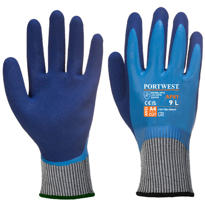 Portwest AP81 Liquid Pro HR Cut Resistant Gloves 1#colour_blue