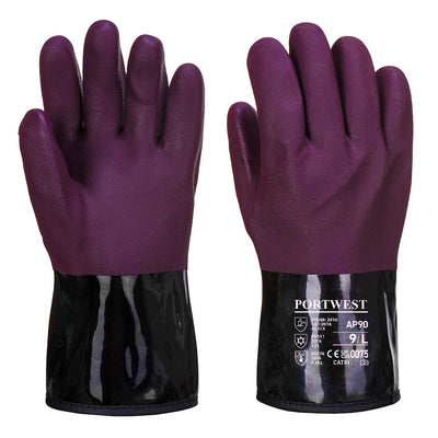 Portwest AP90 Chemtherm Chemical and Cold Restistant Gloves 1#colour_purple-black