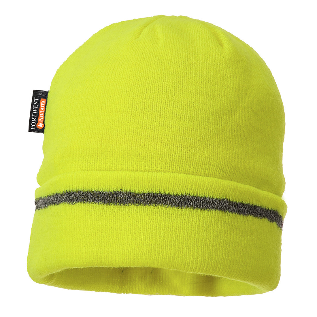 Portwest B023 Reflective Trim Knit Hat Insulatex Lined 1#colour_yellow