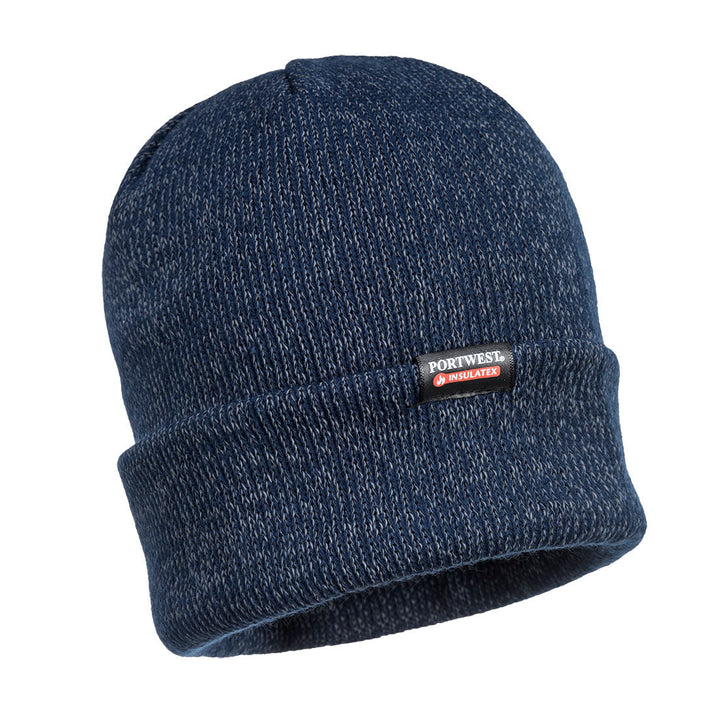 Portwest B026 Reflective Knit Beanie 1#colour_navy