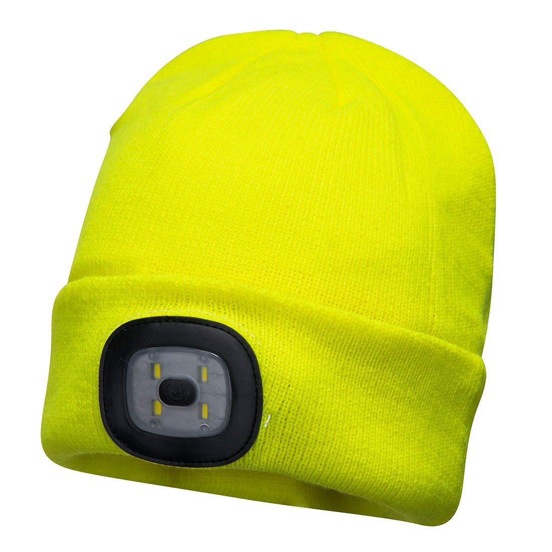 Portwest B028 Rechargeable Twin LED Beanie 1#colour_yellow 2#colour_yellow