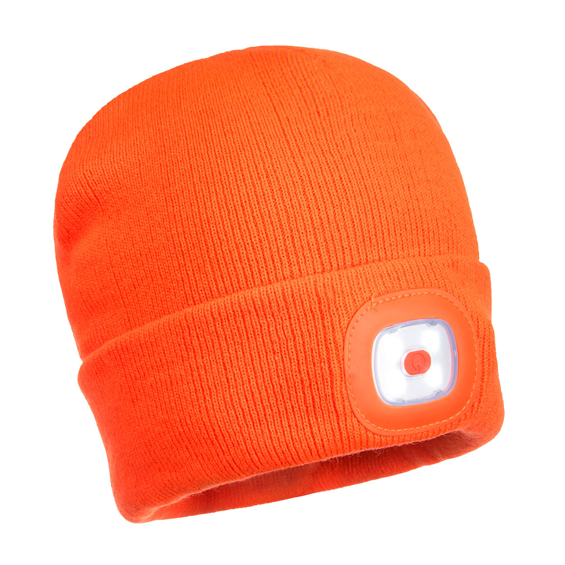 Portwest B029 Beanie LED Head Light USB Rechargeable 1#colour_orange