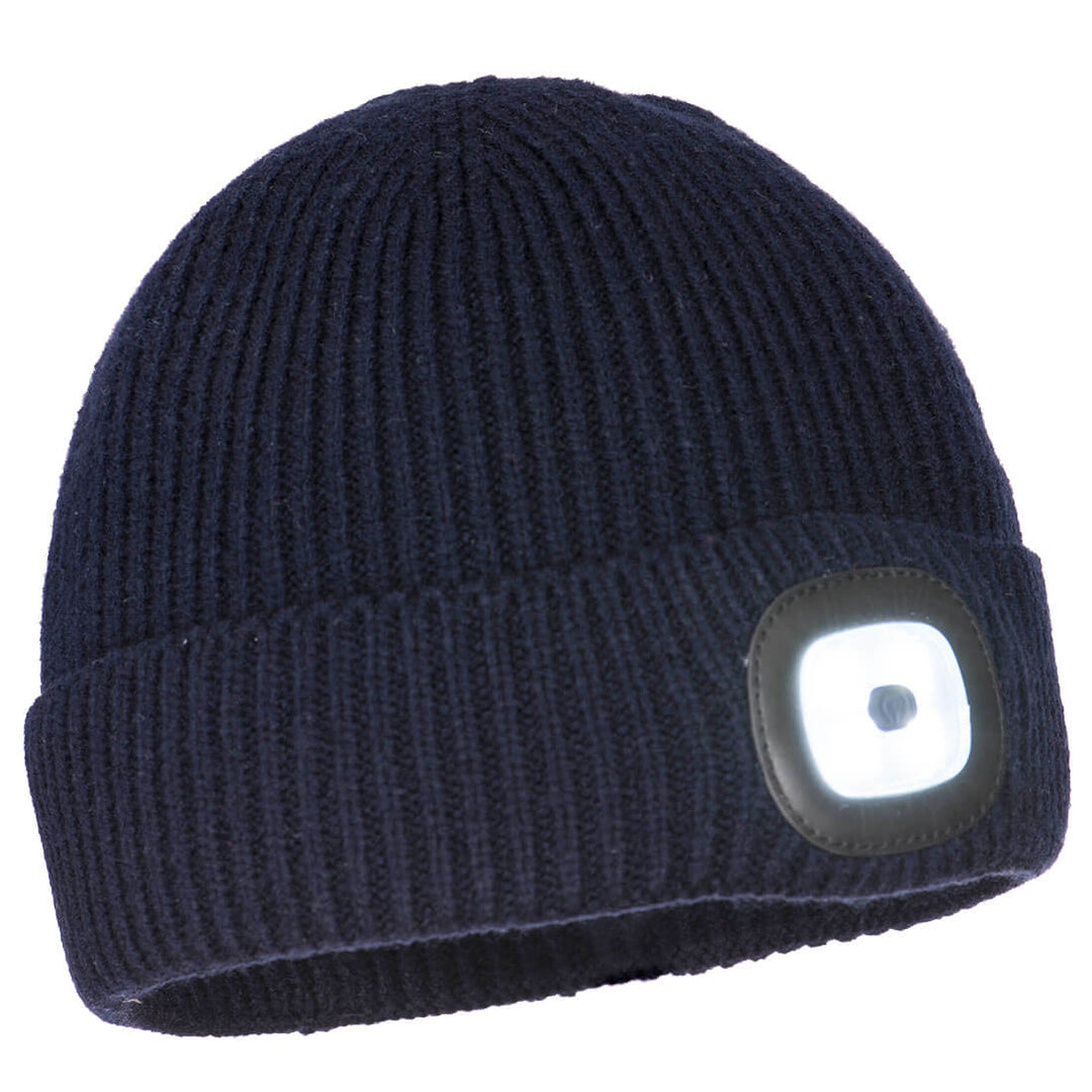 Portwest B033 Workmans LED Light Beanie 1#colour_navy