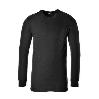 Portwest B123 Thermal Baselayer T-Shirt Long Sleeve 1#colour_black