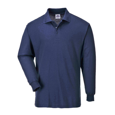 Portwest B212 Genoa Long Sleeved Polo Shirt 1#colour_navy