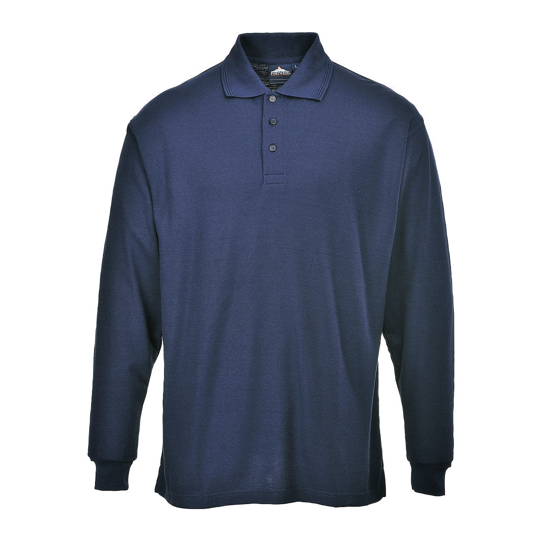 Portwest B212 Genoa Long Sleeved Polo Shirt 1#colour_navy 2#colour_navy