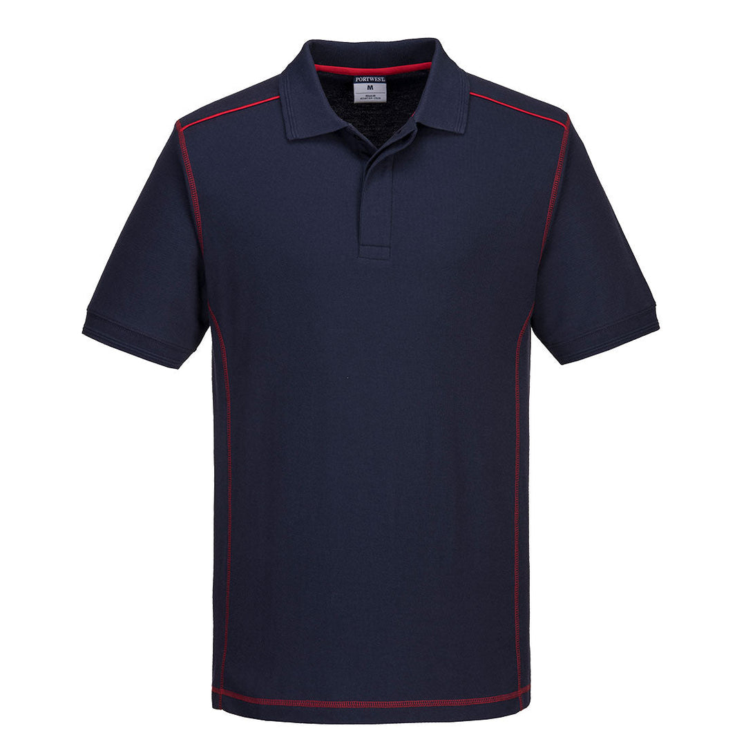 Portwest B218 Essential Two Tone Polo Shirt 1#colour_navy-blue-red