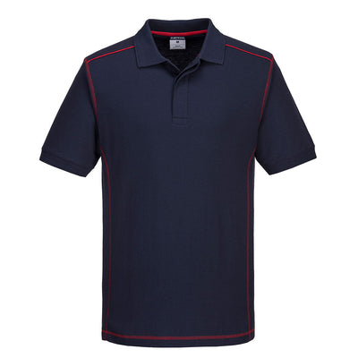 Portwest B218 Essential Two Tone Polo Shirt 1#colour_navy-blue-red