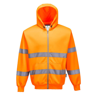 Portwest B305 Hi Vis Zip Front Hoodie 1#colour_orange