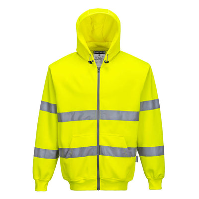 Portwest B305 Hi Vis Zip Front Hoodie 1#colour_yellow