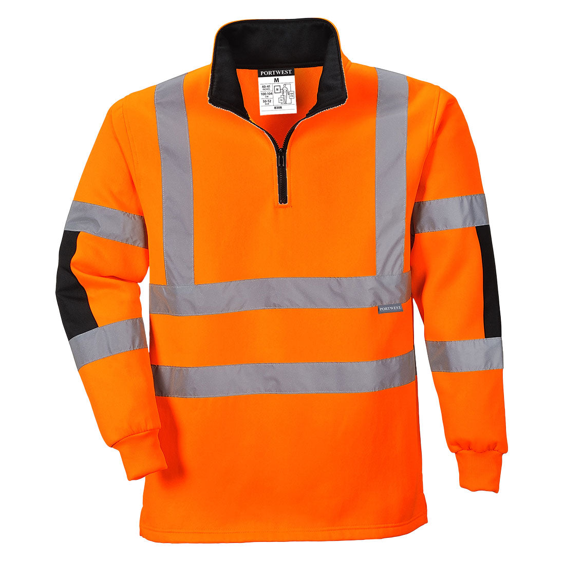 Portwest B308 Xenon Hi Vis Rugby Shirt 1#colour_orange