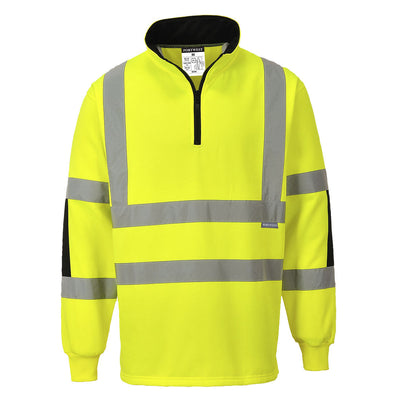 Portwest B308 Xenon Hi Vis Rugby Shirt 1#colour_yellow