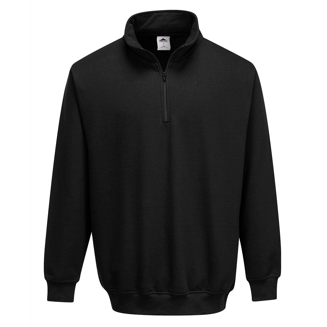 Portwest B309 Sorrento Zip Neck Sweatshirt 1#colour_black