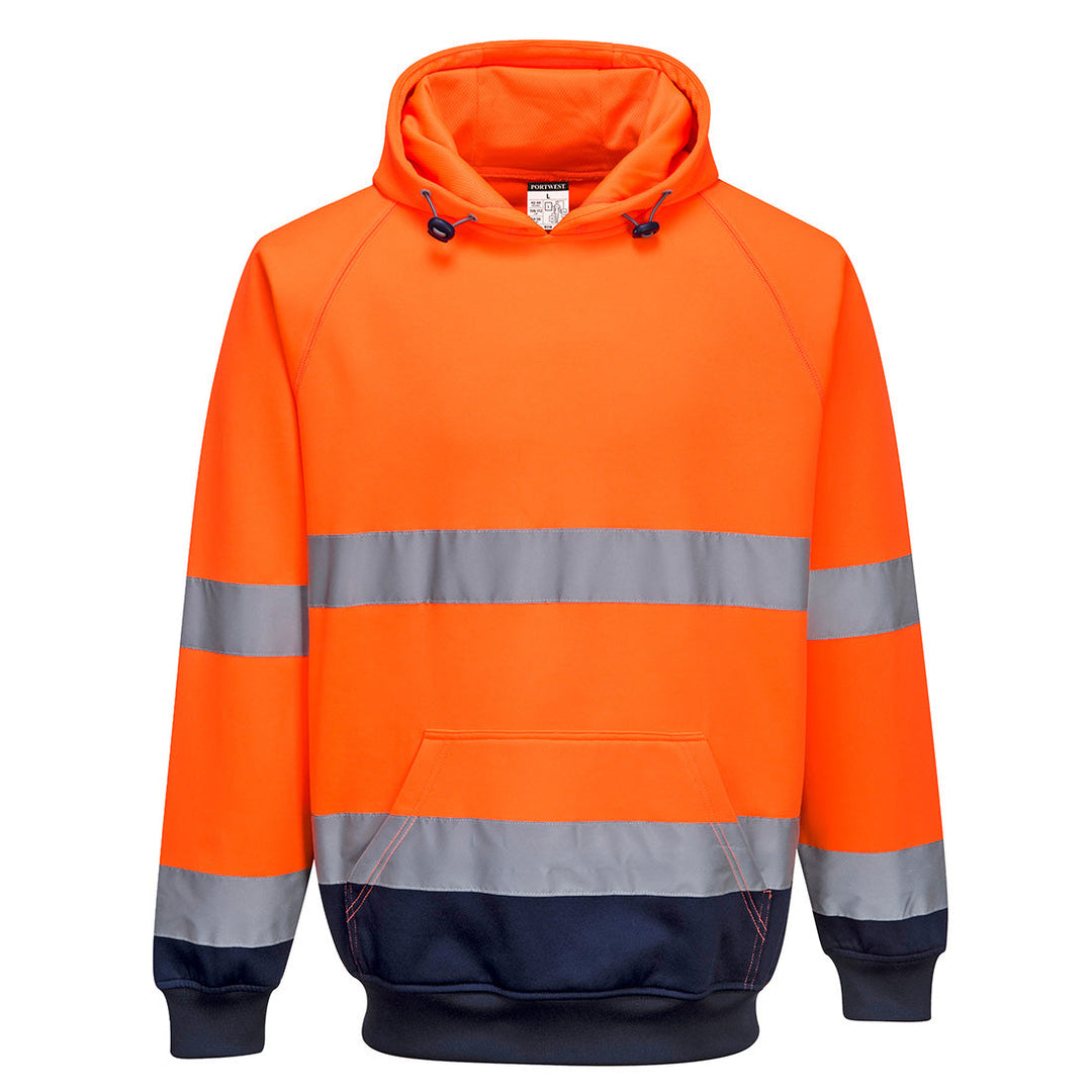 Portwest B316 Two-Tone Hi Vis Hoodie 1#colour_orange-navy