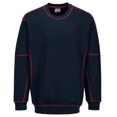 Portwest B318 Essential Two Tone Sweatshirt 1#colour_navy-blue-red
