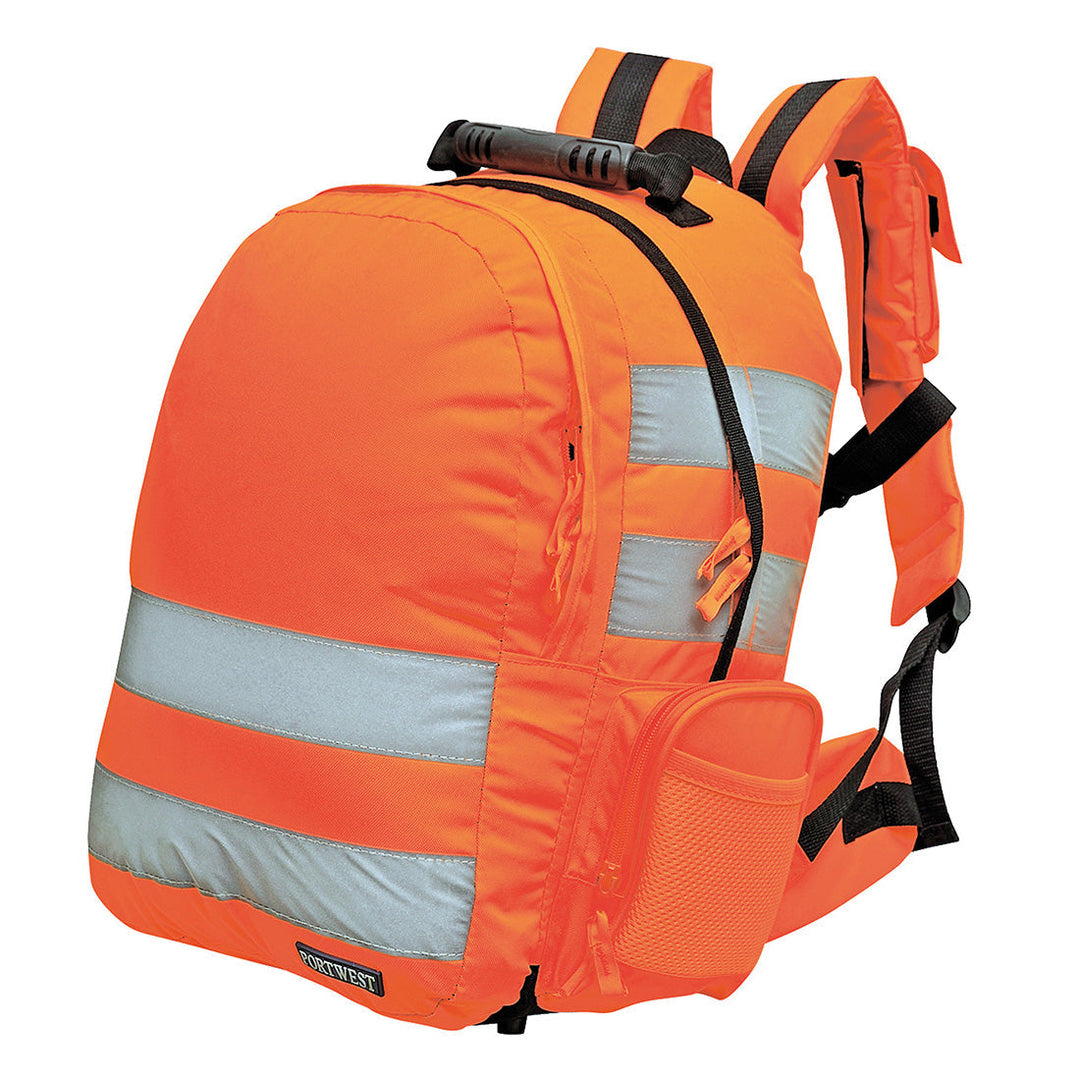 Portwest B904 Quick Release Hi Vis Rucksack 1#colour_orange 2#colour_orange