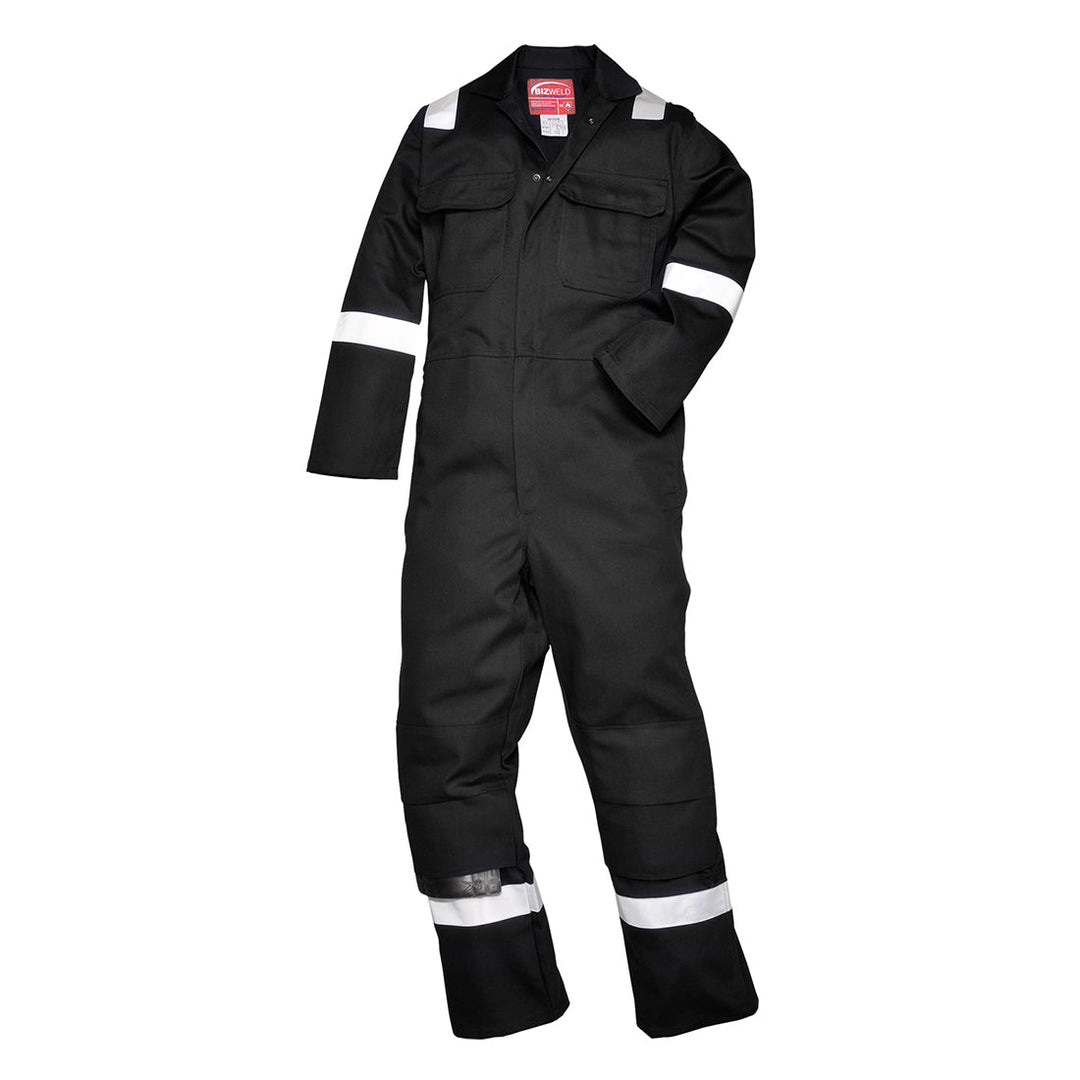 Portwest BIZ5 Bizweld Iona FR Coveralls 1#colour_black 2#colour_black