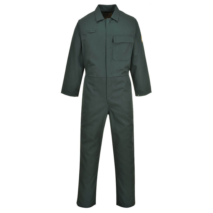 Portwest C030 CE Safe-Welder Flame Retardant Coveralls Bottle Green Main#colour_bottle-green