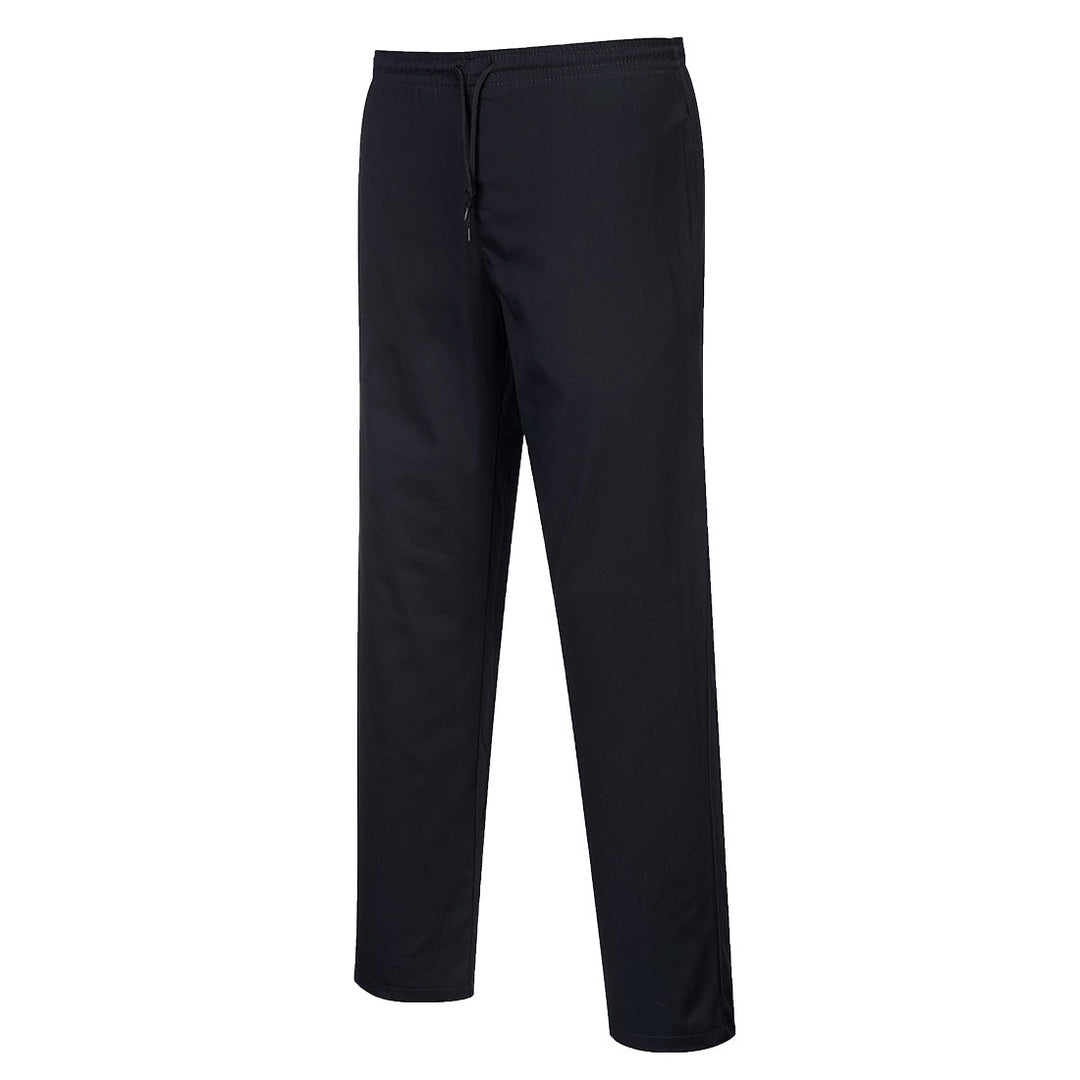 Portwest C070 Drawstring Chefs Trousers 1#colour_black 2#colour_black