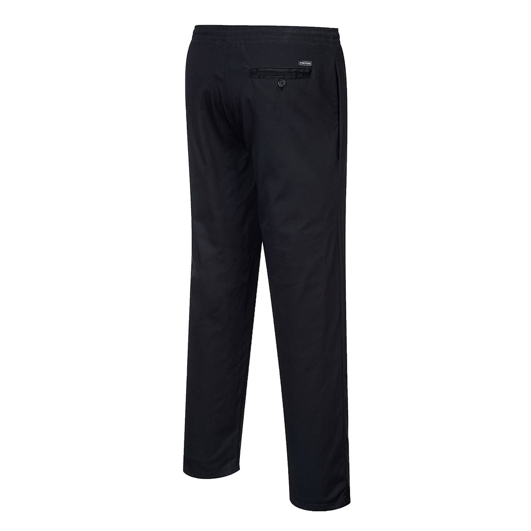 Portwest C070 Drawstring Chefs Trousers 1#colour_black 2#colour_black 3#colour_black