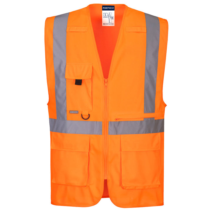 Portwest C357 Hi Vis Executive Vest With Tablet Pocket 1#colour_orange