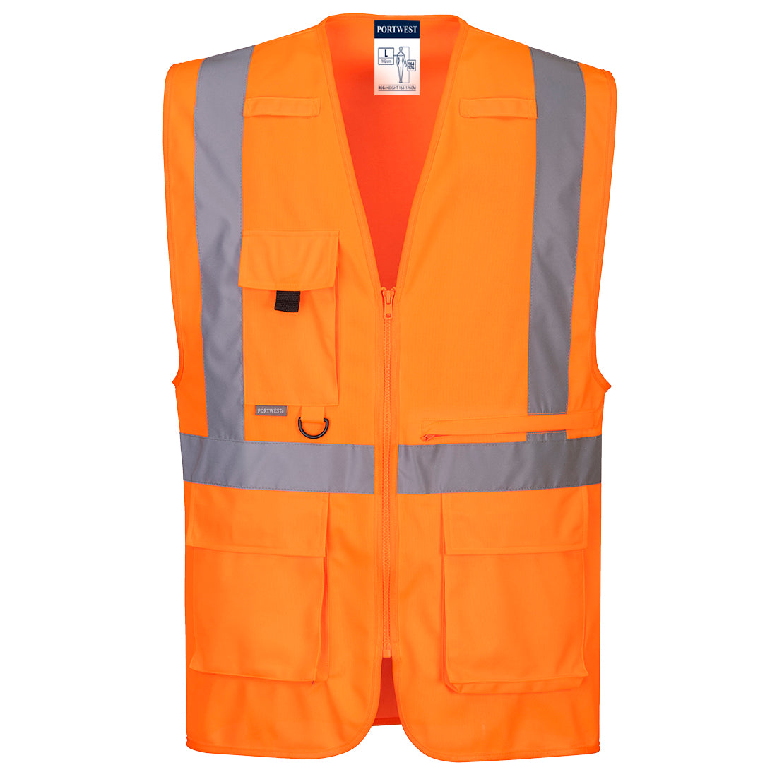 Portwest C357 Hi Vis Executive Vest With Tablet Pocket 1#colour_orange
