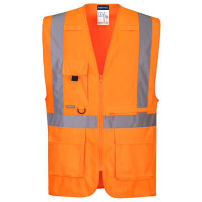 Portwest C357 Hi Vis Executive Vest With Tablet Pocket 1#colour_orange