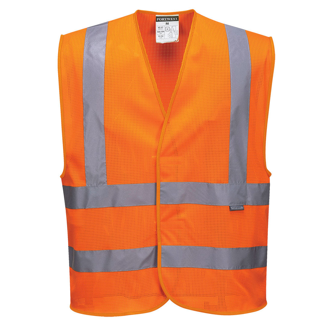 Portwest C370 MeshAir Band & Brace Hi Vis Vest 1#colour_orange