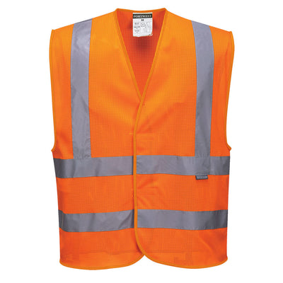 Portwest C370 MeshAir Band & Brace Hi Vis Vest 1#colour_orange