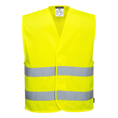 Portwest C374 MeshAir Hi Vis Two Band Vest 1#colour_yellow